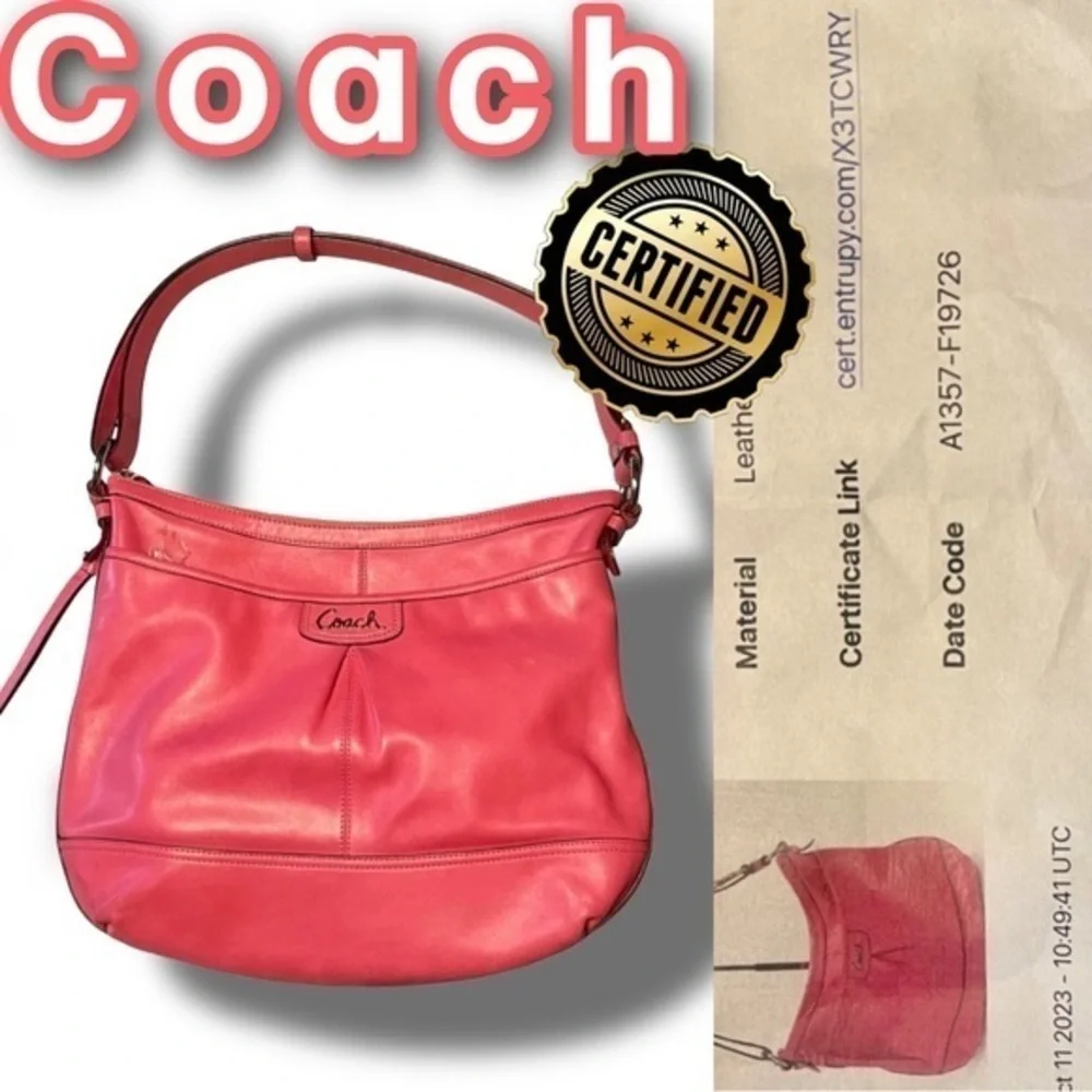 Coach Park Pink Leather Hobo bag 🔥Cert. Authentic🔥 Barbie​